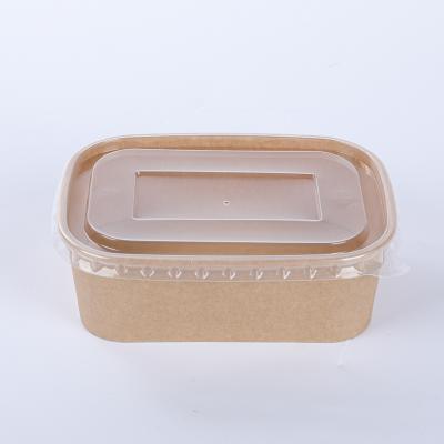 Прямоугольник крафт-бумага контейнер для фруктов салата упаковка