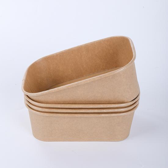 Plastic free paper food containers for salad