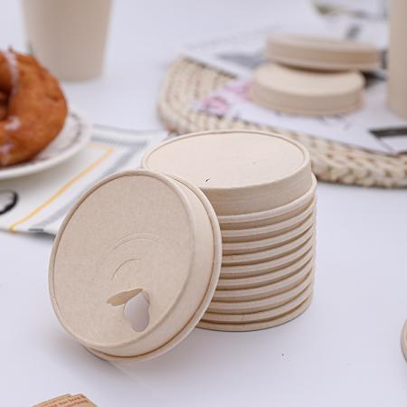 Plastic-free coating paper lid for coffee cups