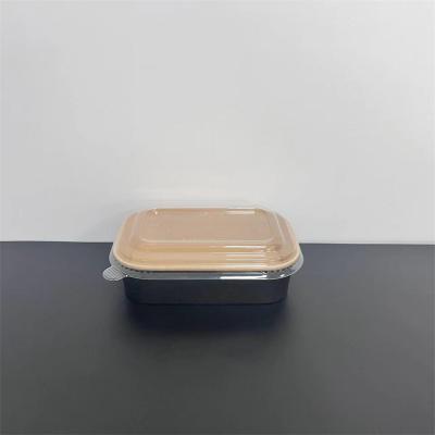 Индивидуальная прямоугольная бумажная миска для горячих блюд, которую можно использовать в микроволновой печи